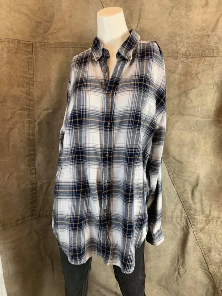 0061 Flannel Football Shirts-L
