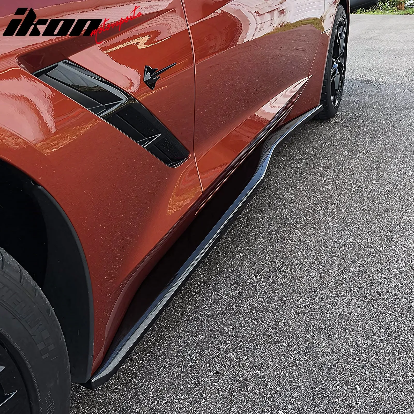 2014-2019 Chevrolet Corvette C7 Side Skirts Z07 Style Unpainted Black