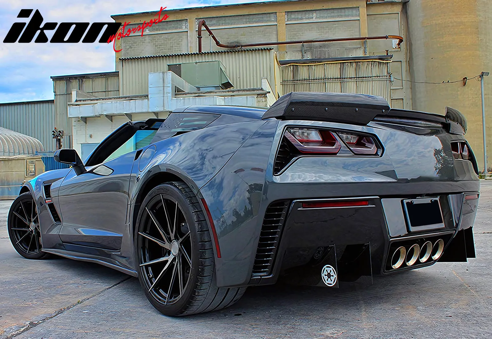 2014-2019 Chevrolet Corvette C7 Side Skirts Z07 Style Unpainted Black