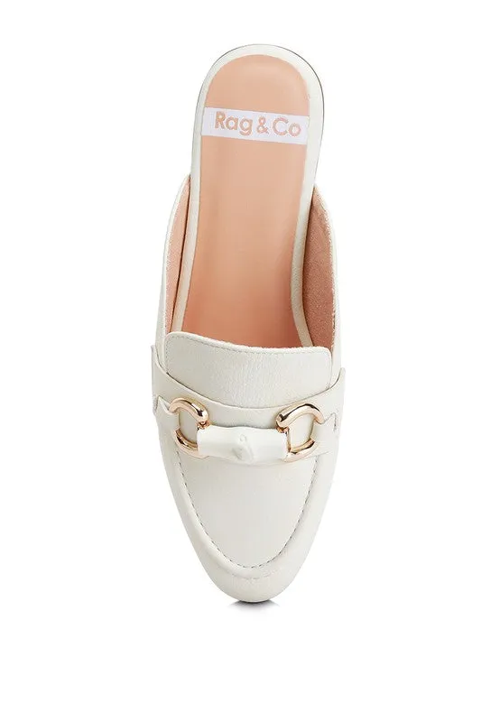 Abner Horsebit Embellished Slip On Mules