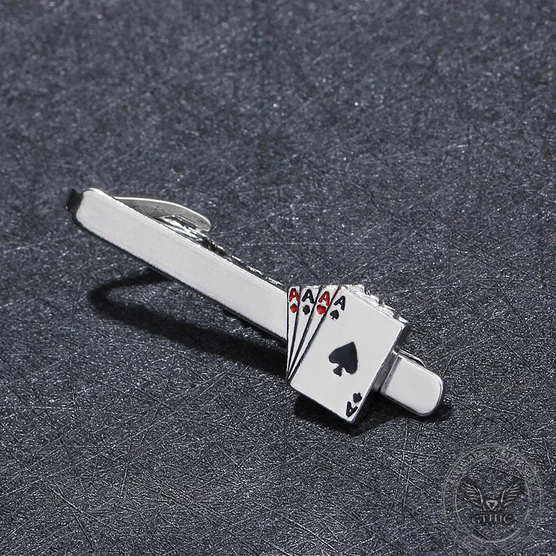 Ace Poker Card Alloy Tie Clip