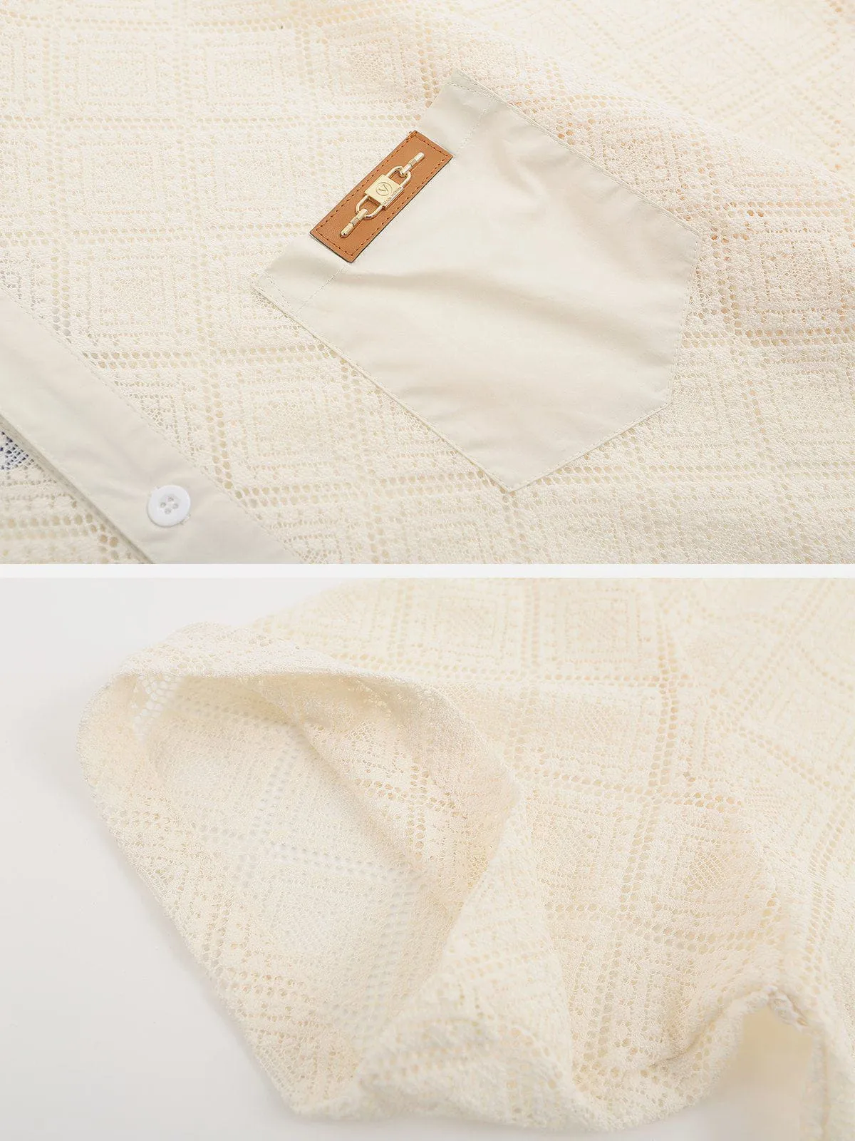 AlanBalen® - Basic Solid Cutout Short Sleeve Shirts