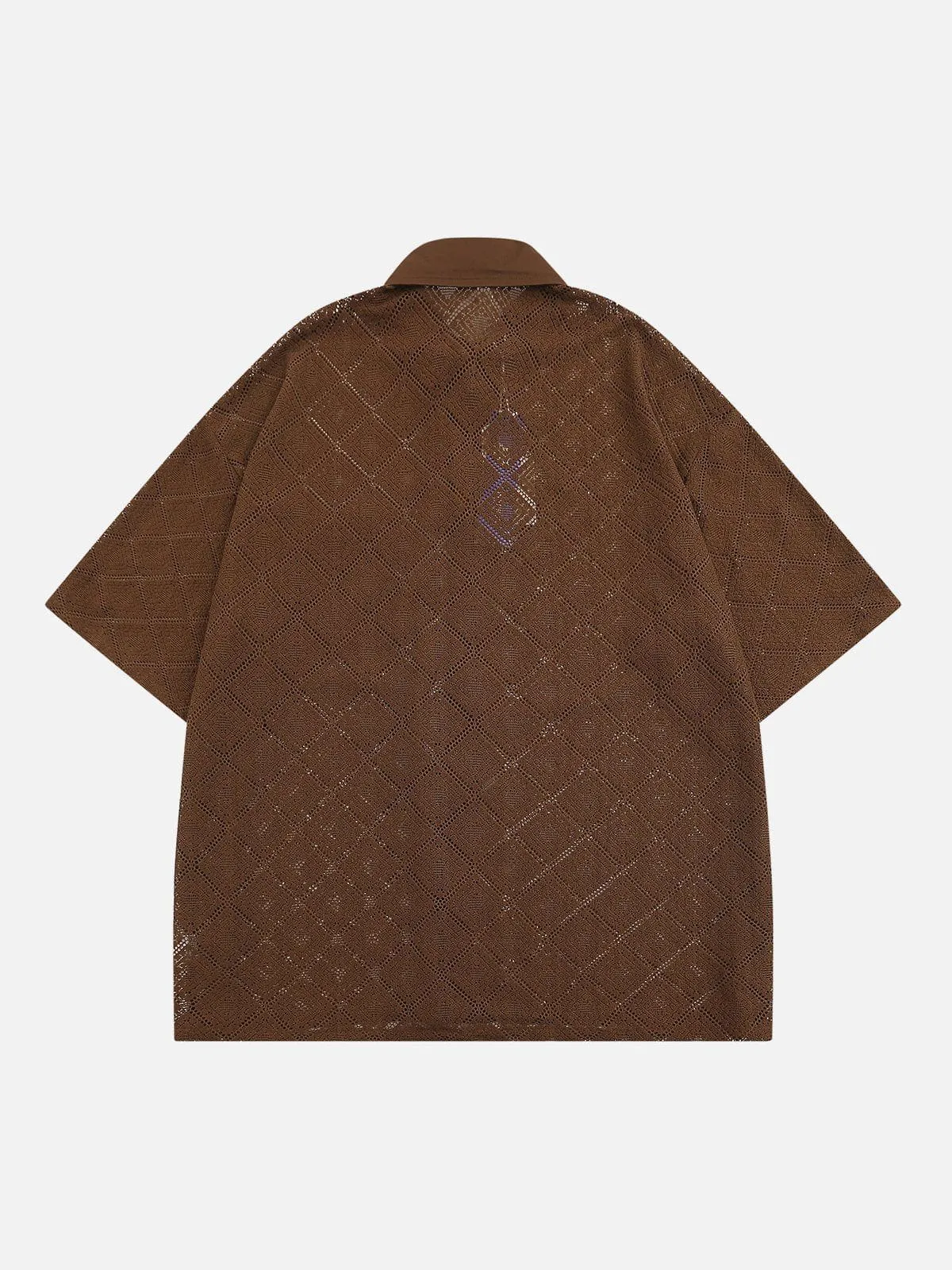 AlanBalen® - Basic Solid Cutout Short Sleeve Shirts
