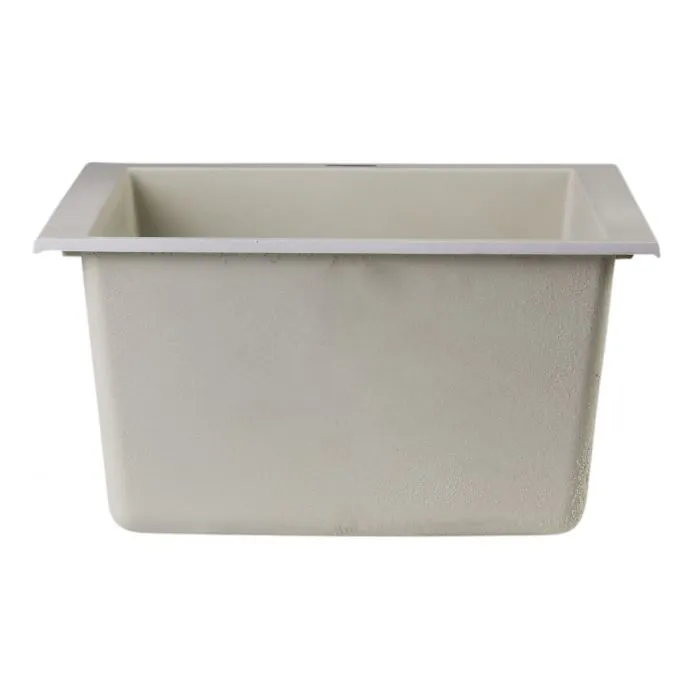 ALFI brand AB1720UM 17" Undermount Rectangular Granite Composite Kitchen Prep Sink