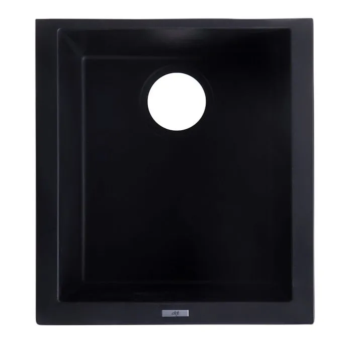 ALFI brand AB1720UM 17" Undermount Rectangular Granite Composite Kitchen Prep Sink