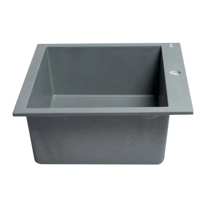 ALFI brand AB2420DI 24" Drop-In Single Bowl Granite Composite Kitchen Sink