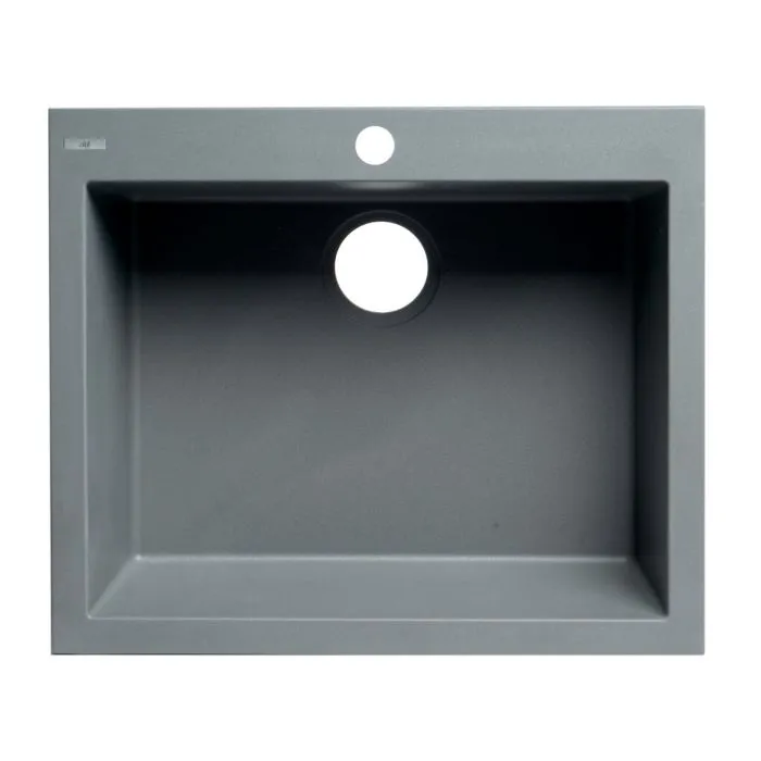 ALFI brand AB2420DI 24" Drop-In Single Bowl Granite Composite Kitchen Sink
