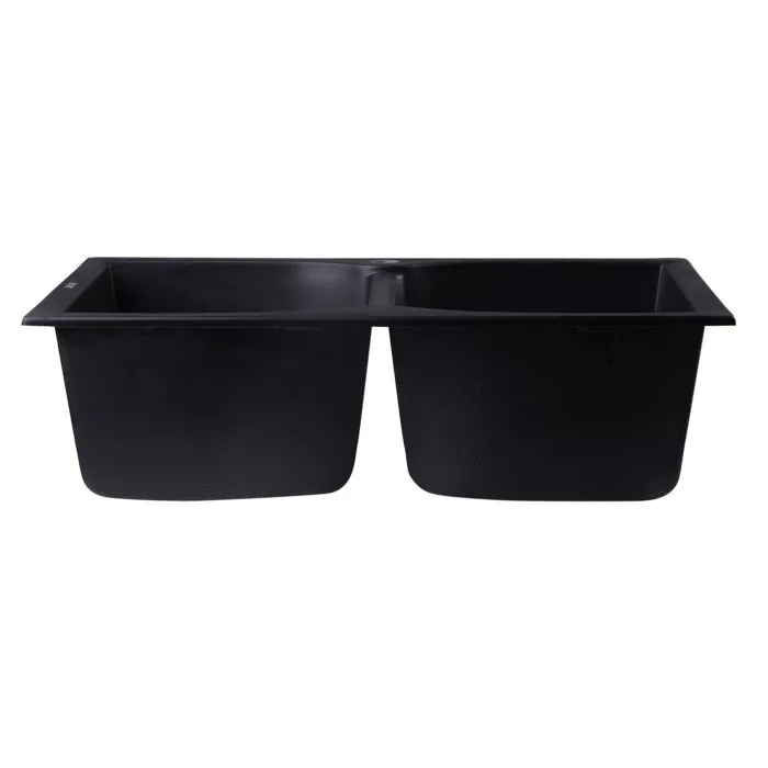 ALFI brand AB3220DI 32" Drop-In Double Bowl Granite Composite Kitchen Sink