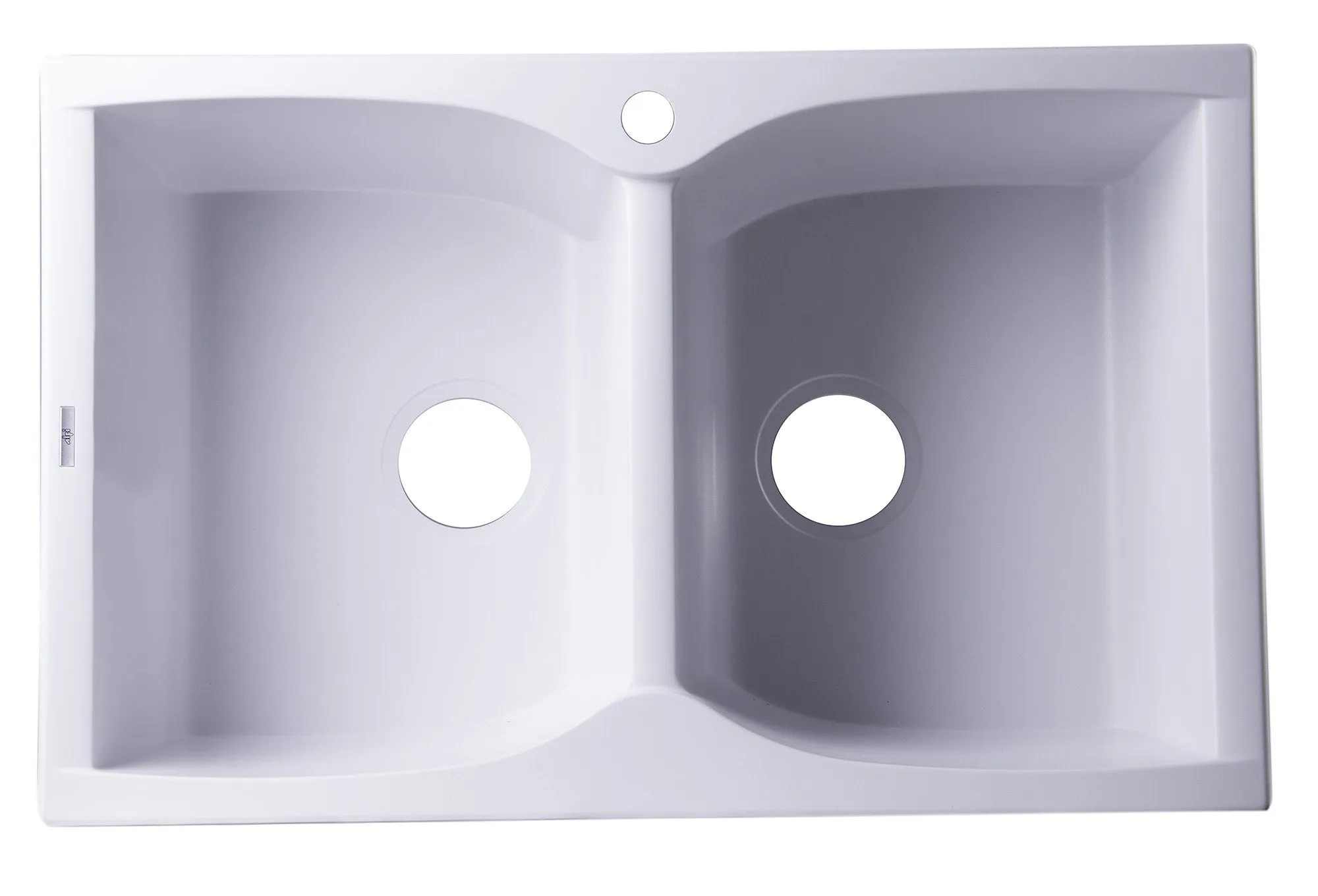 ALFI brand AB3220DI 32" Drop-In Double Bowl Granite Composite Kitchen Sink