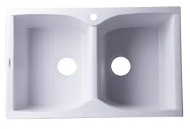 ALFI brand AB3220DI 32" Drop-In Double Bowl Granite Composite Kitchen Sink