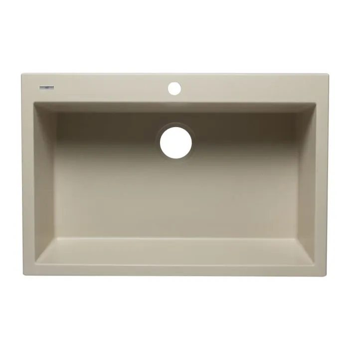 ALFI brand AB3322DI 33" Single Bowl Drop In Granite Composite Kitchen Sink