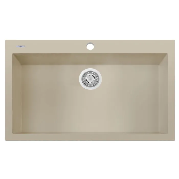 ALFI brand AB3322DI 33" Single Bowl Drop In Granite Composite Kitchen Sink