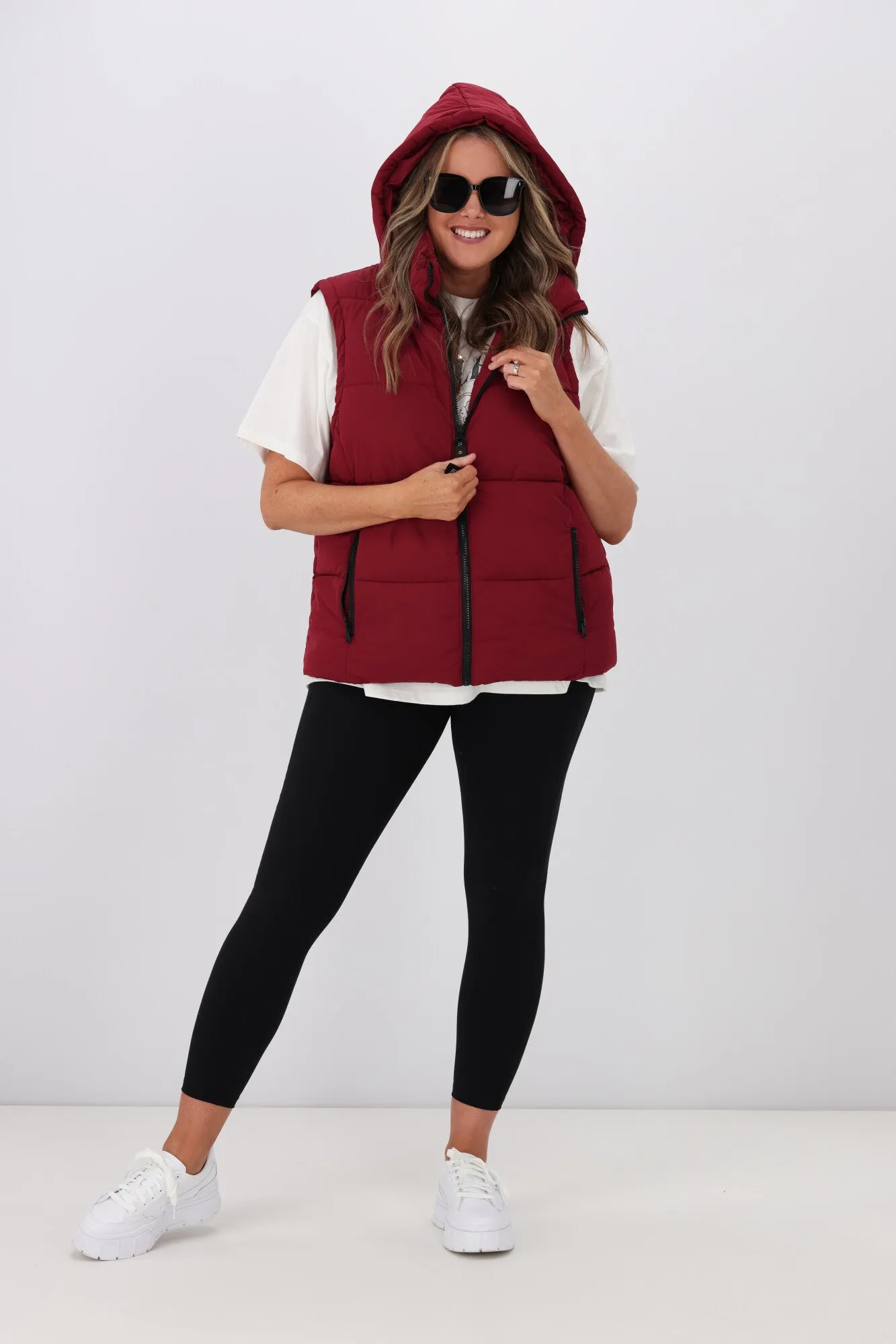 All About Eve Remi Luxe Puffer Vest Port