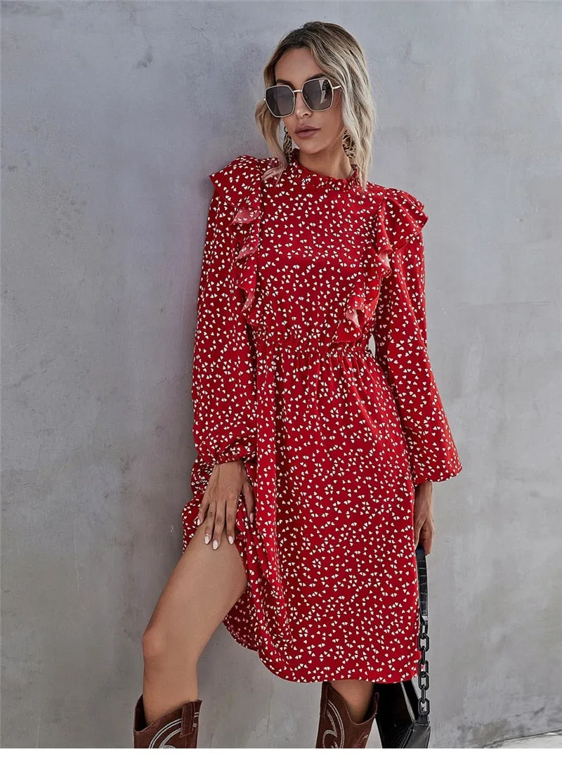Amy Fashion - Elegant Full Sleeve High Waist Ladies Long Dress
