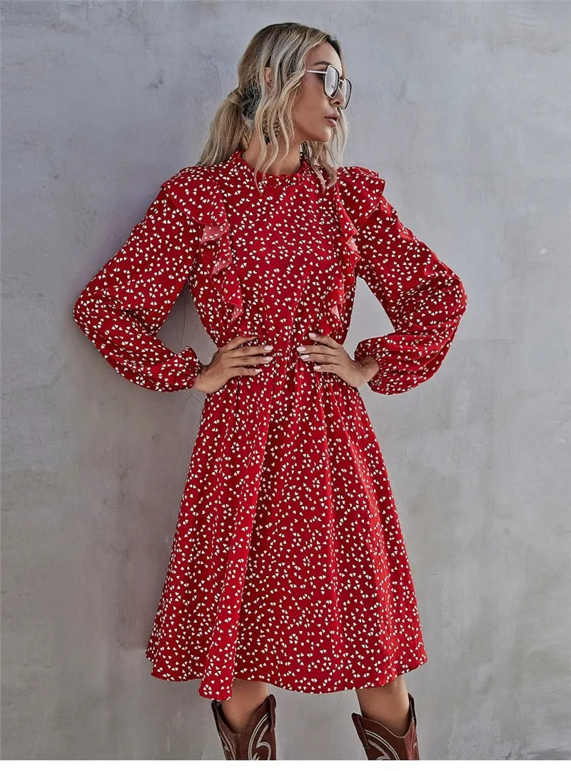 Amy Fashion - Elegant Full Sleeve High Waist Ladies Long Dress