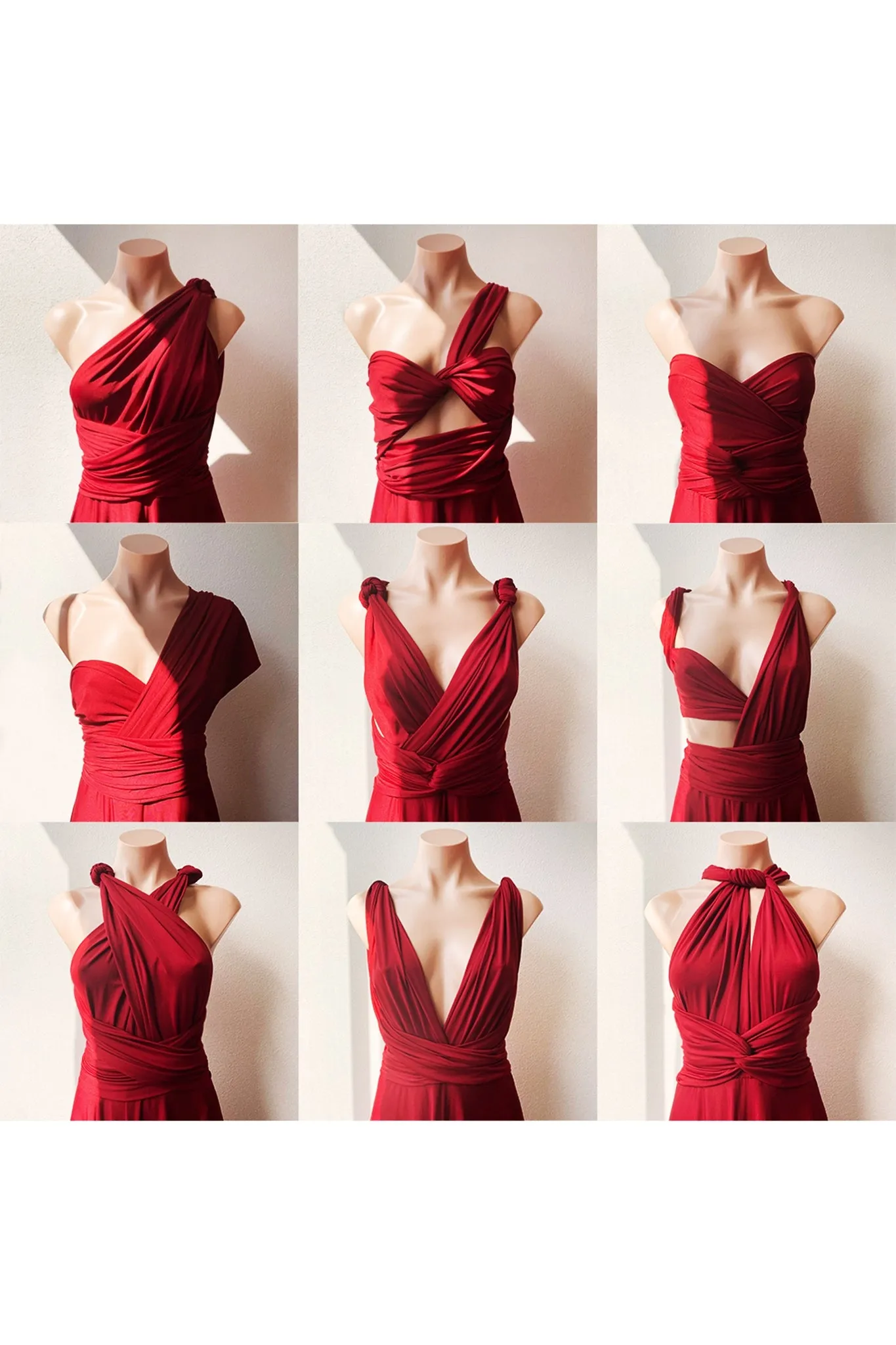 Ariana Multiway Maxi Dress Maroon