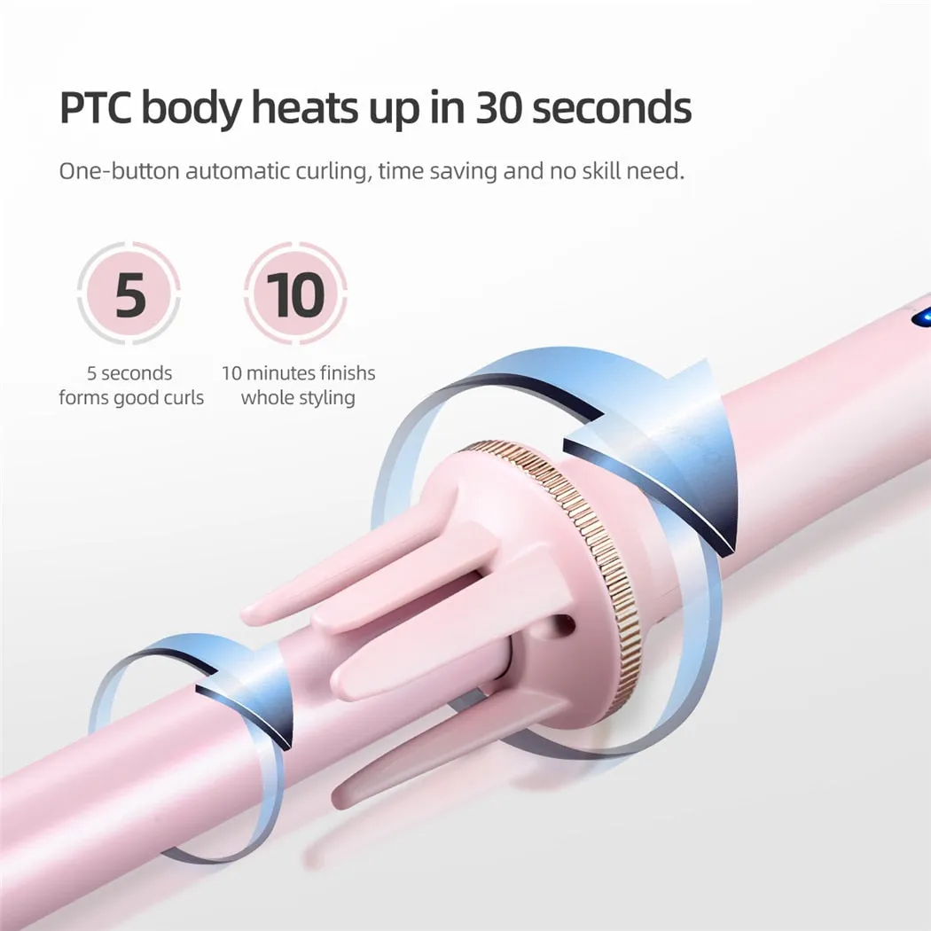 Automatic Hair Curler Stick Professional Rotating Curling Iron Negative Ion Hair Waver Ceramic Coating Styling Machine