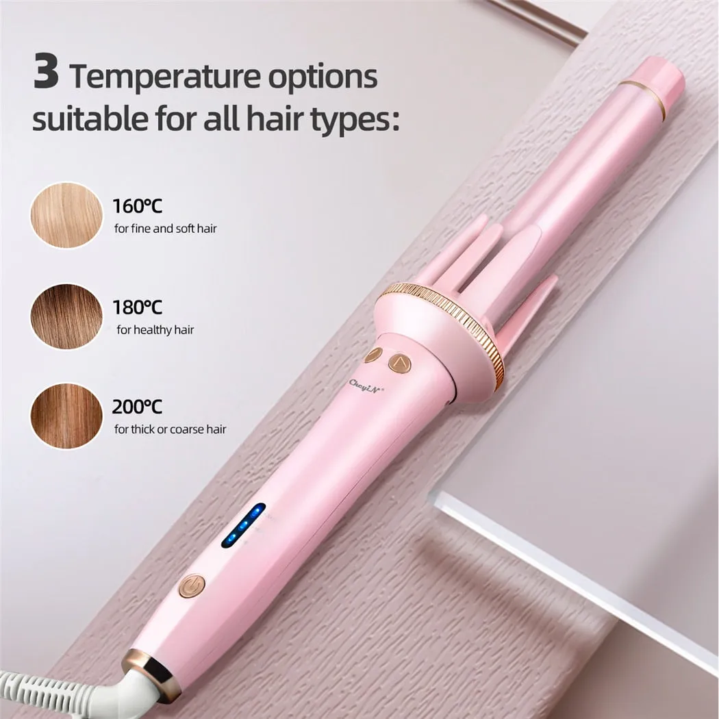 Automatic Hair Curler Stick Professional Rotating Curling Iron Negative Ion Hair Waver Ceramic Coating Styling Machine