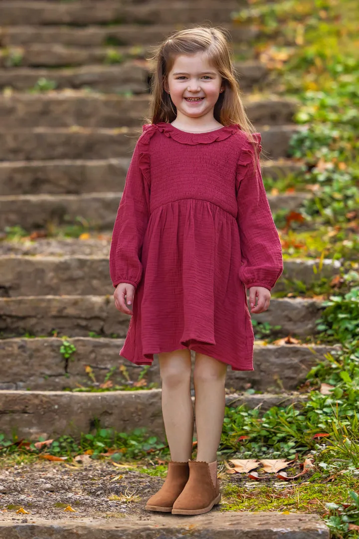 Autumn Dress - Red by Mabel   Honey - FINAL SALE