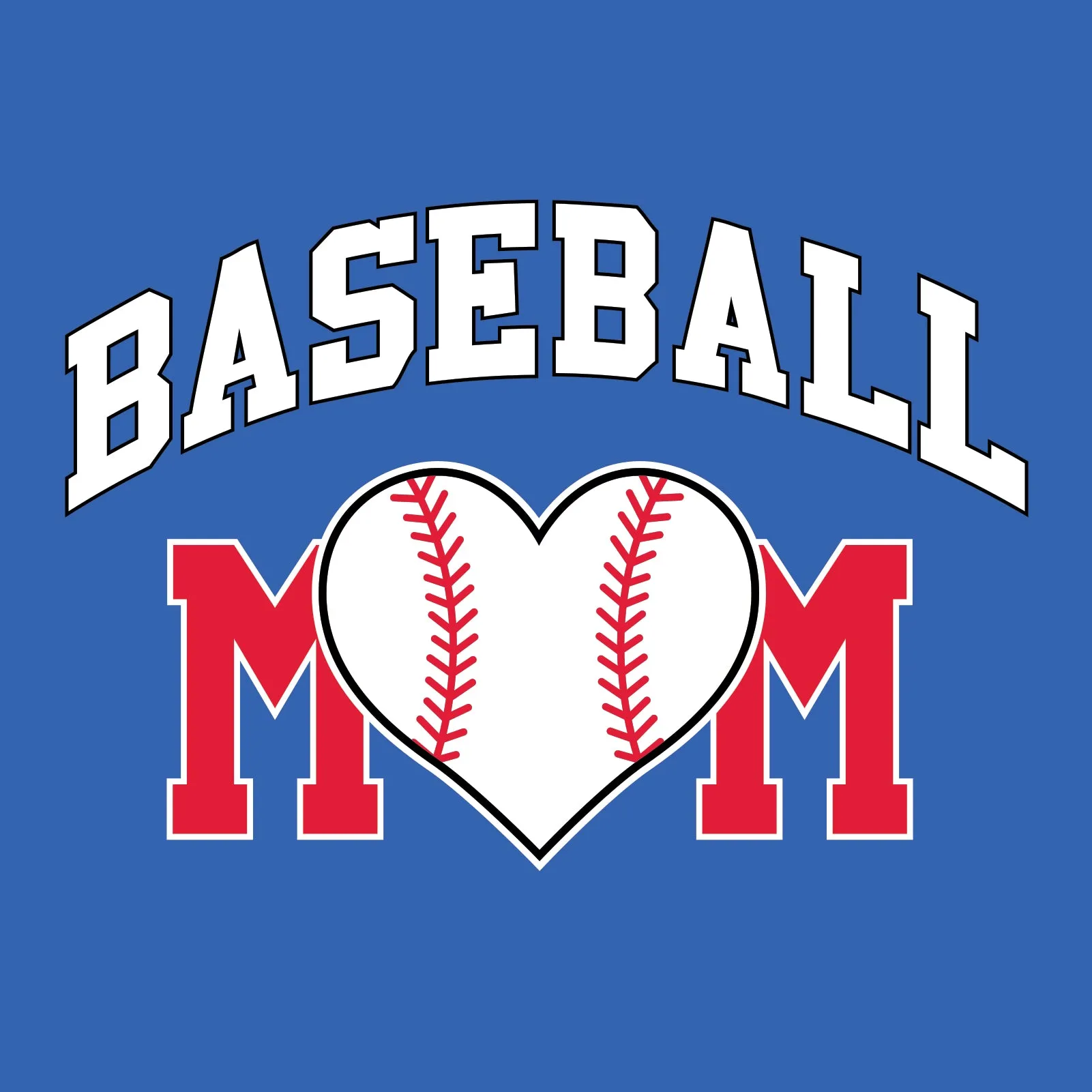 Baseball Mom - Baseball, Mom, Women, Sports, Ladies T-Shirt Basic Cotton - Royal