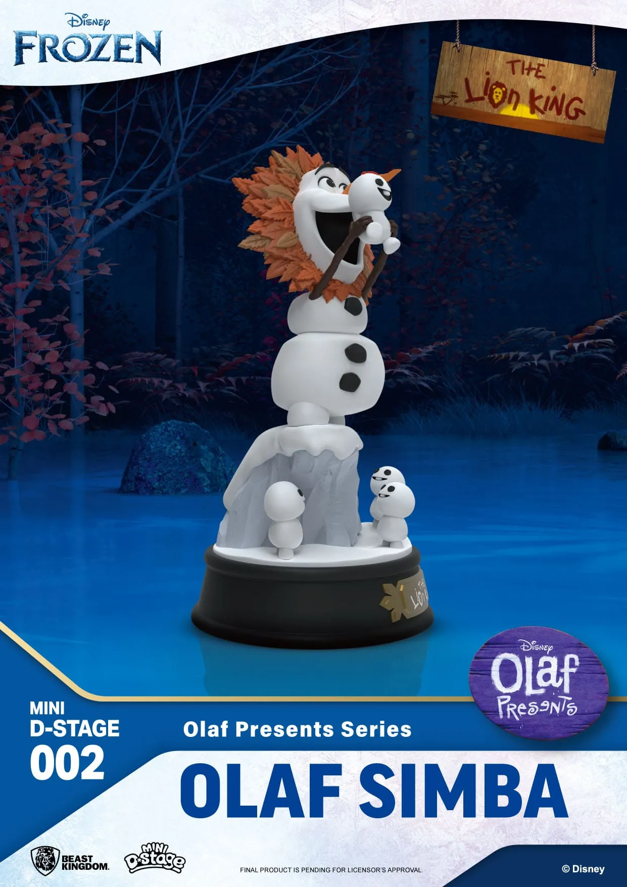 Beast Kingdom Frozen Olaf Presents Olaf Simba Mini D-Stage PVC Figure