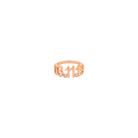 Birthdate Diamond Ring - 14K Rose Gold