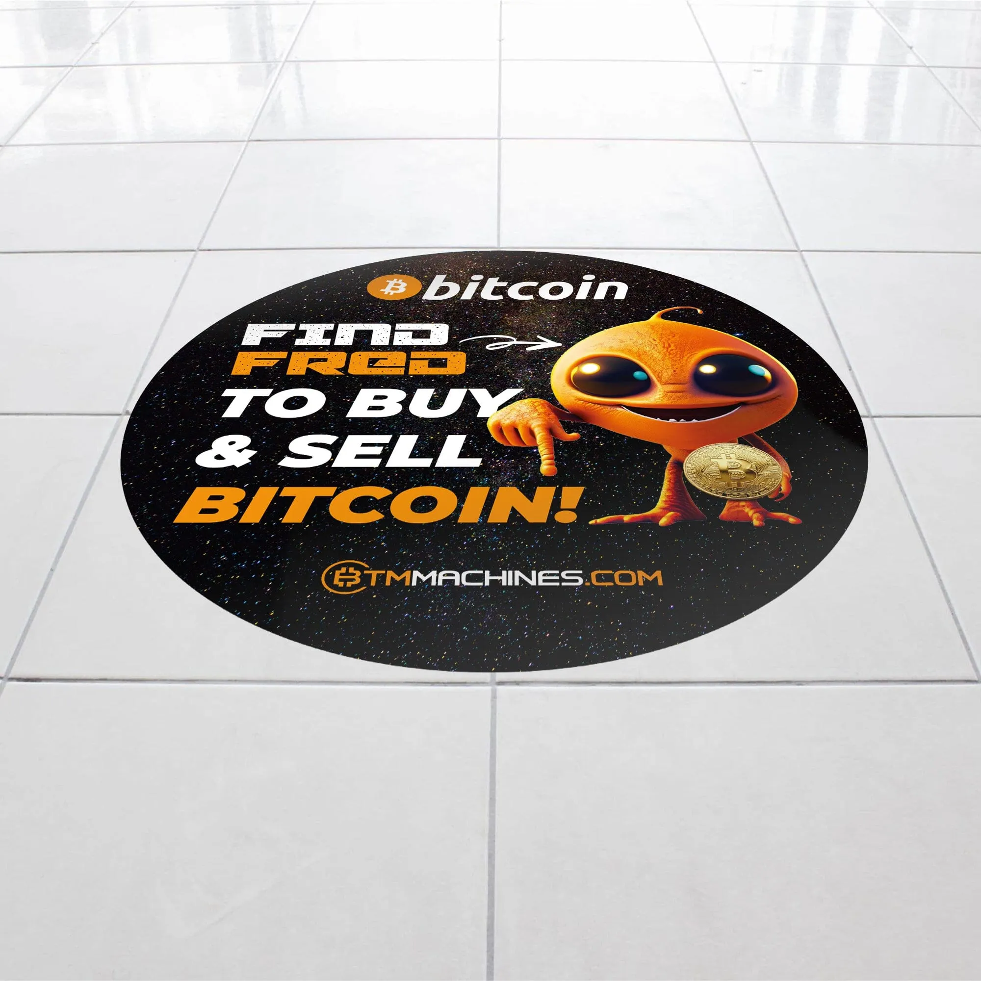 BTM Machine "Find Fred" 18inch Floor Decals - 10 pack