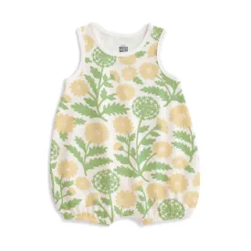 Bubble Romper - Dandelions Green & Yellow by Winter Water Factory