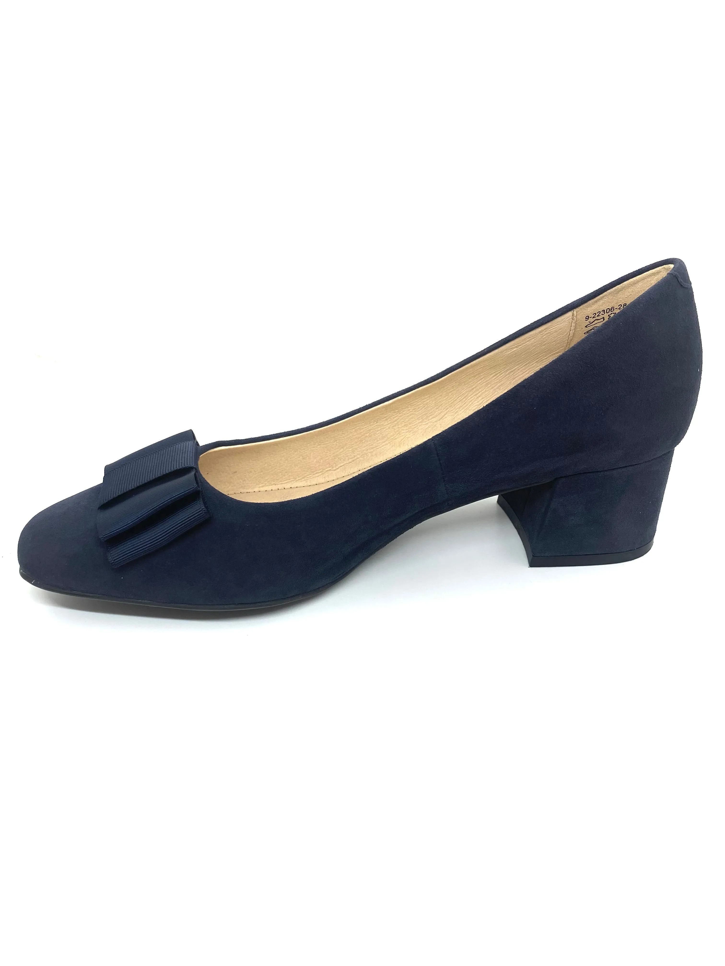 Caprice Ladies square Toe Court Shoe