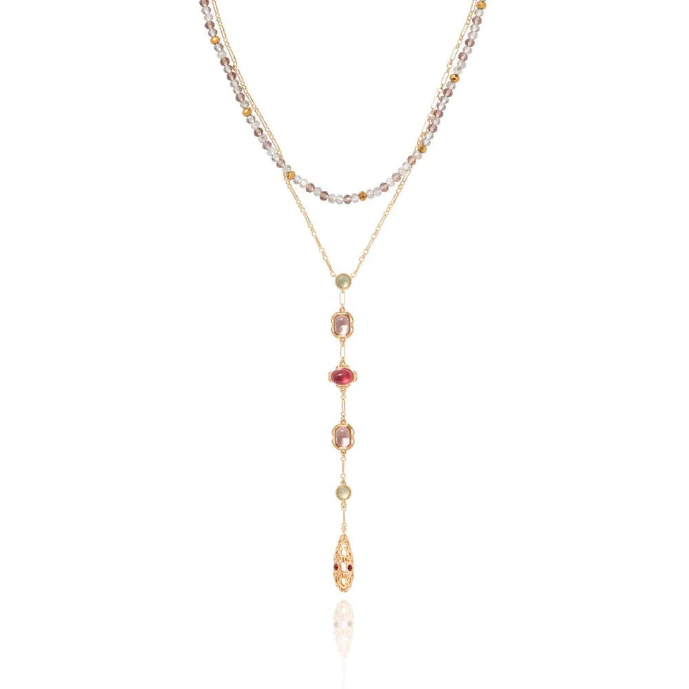 Cascading Gems Y-Necklace