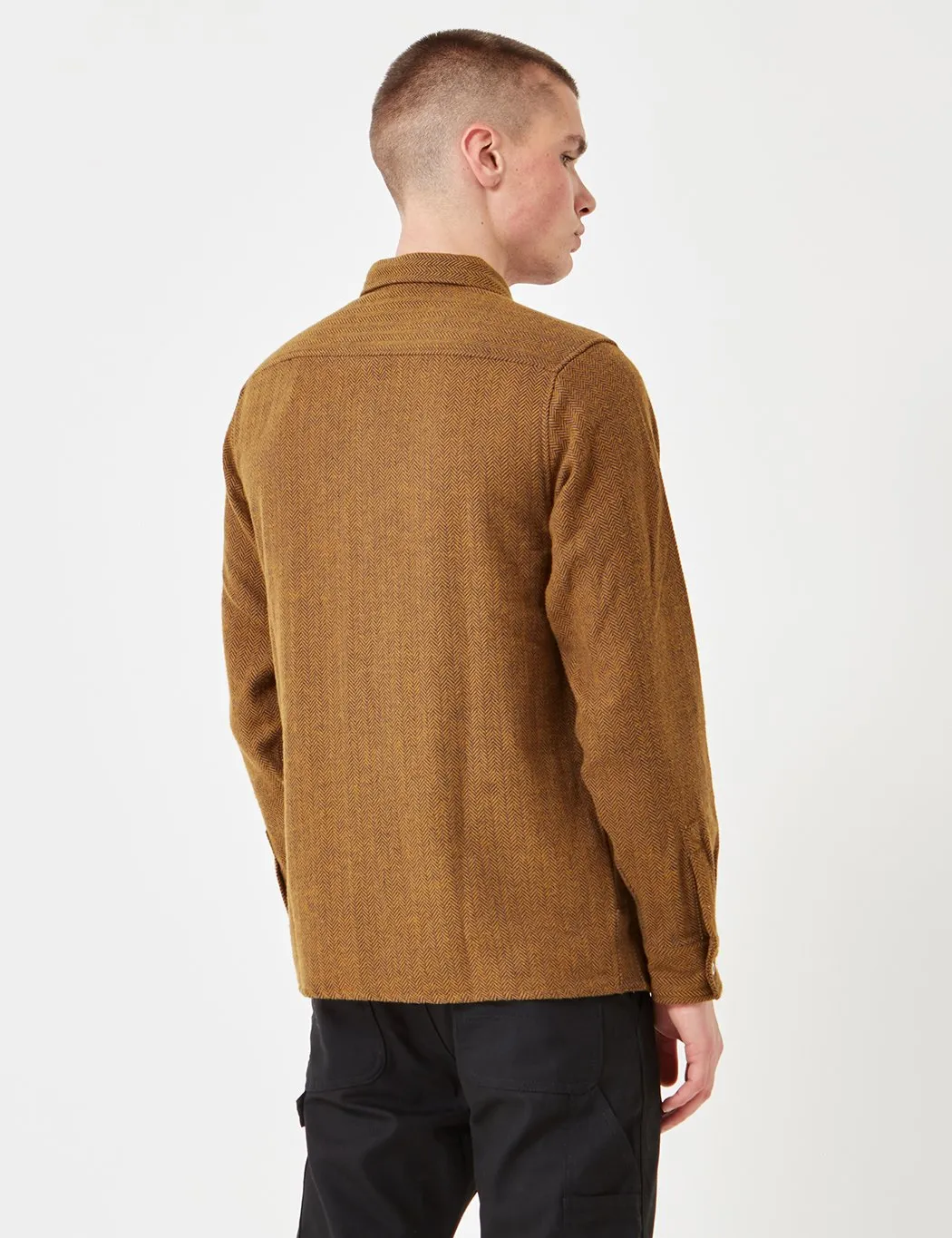 Dickies Lewisburg Herringbone Shirt - Brown Duck