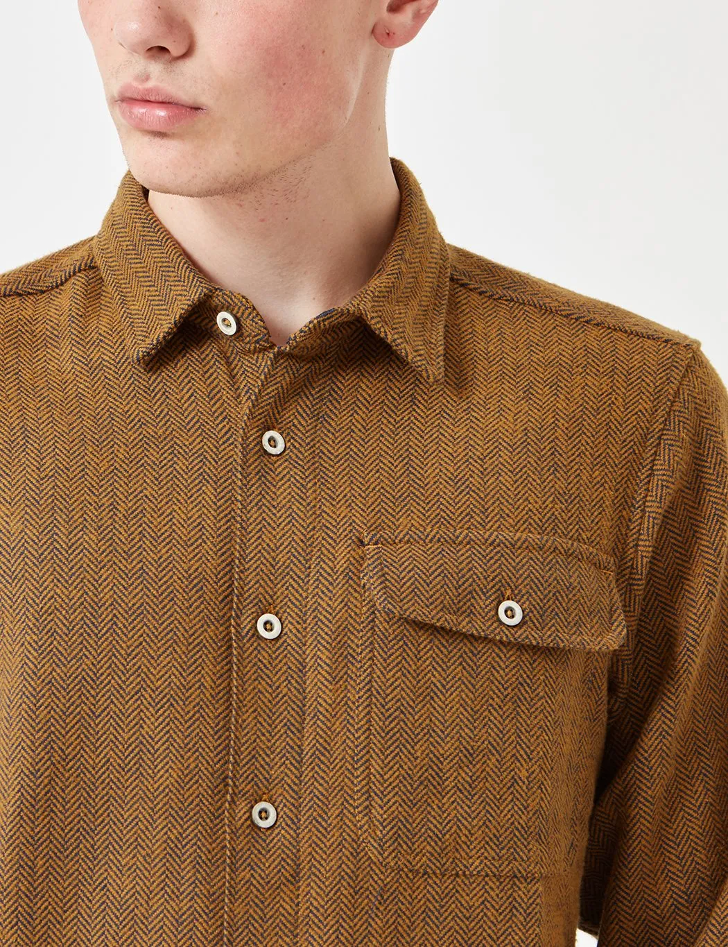Dickies Lewisburg Herringbone Shirt - Brown Duck