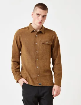 Dickies Lewisburg Herringbone Shirt - Brown Duck