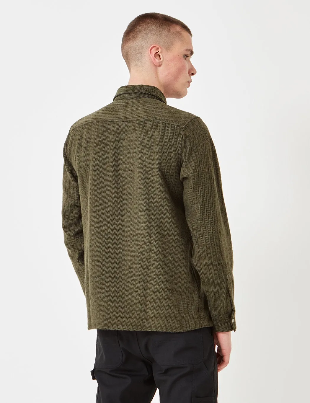 Dickies Lewisburg Herringbone Shirt - Olive Green