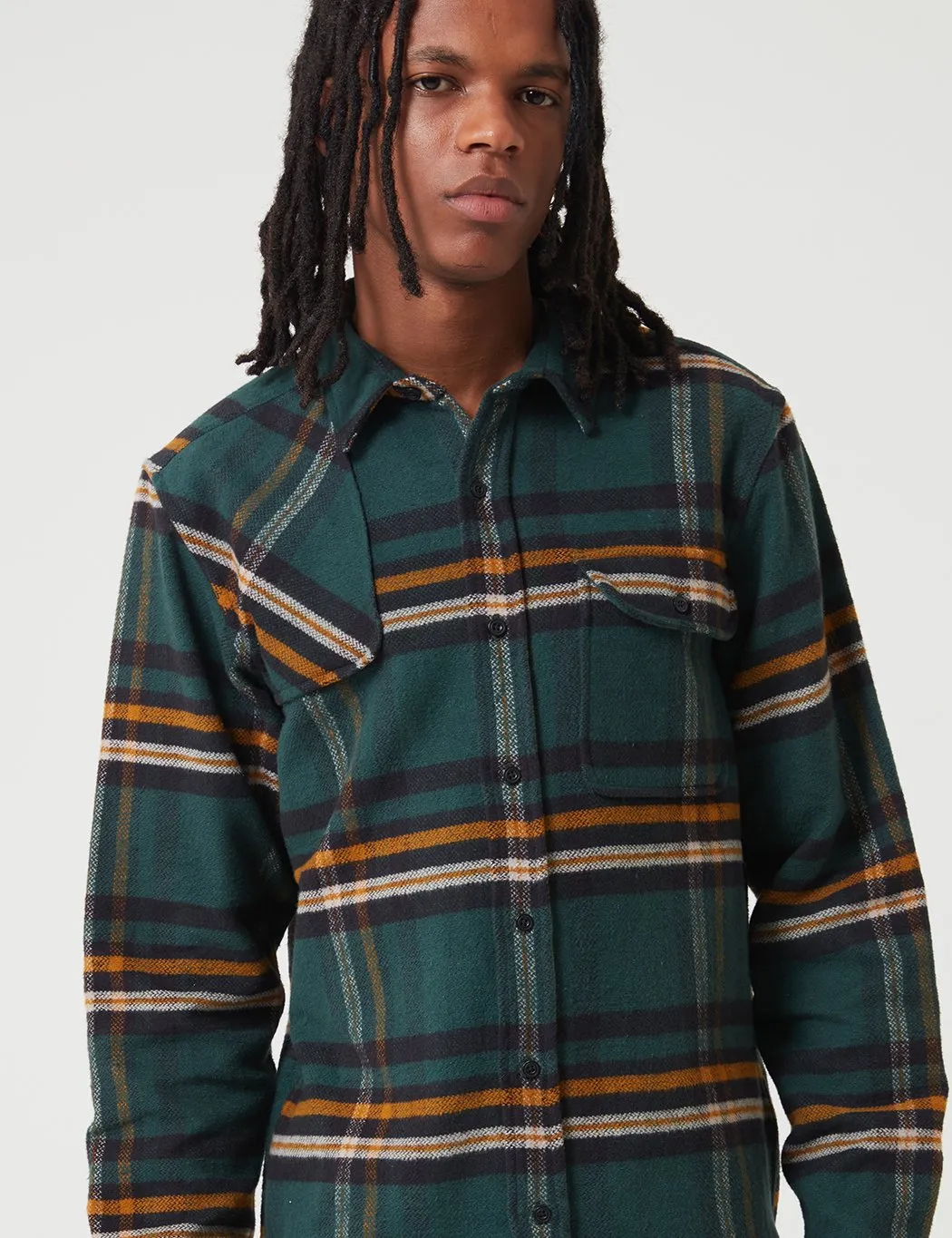 Dickies Prestonburg Check Shirt - Forest Green