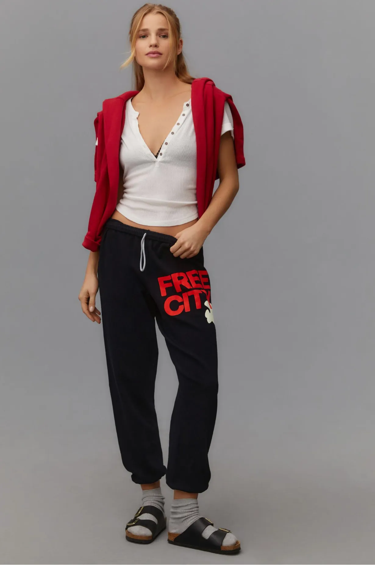 FREECITYlarge sweatpant - squids ink electric