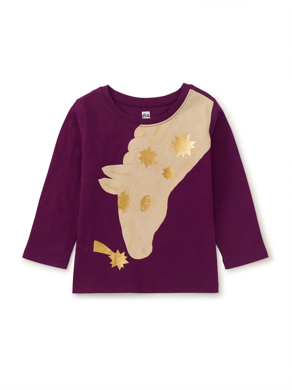 Golden Horse Graphic Tee - Cosmic Berry by Tea Collection - FINAL SALE