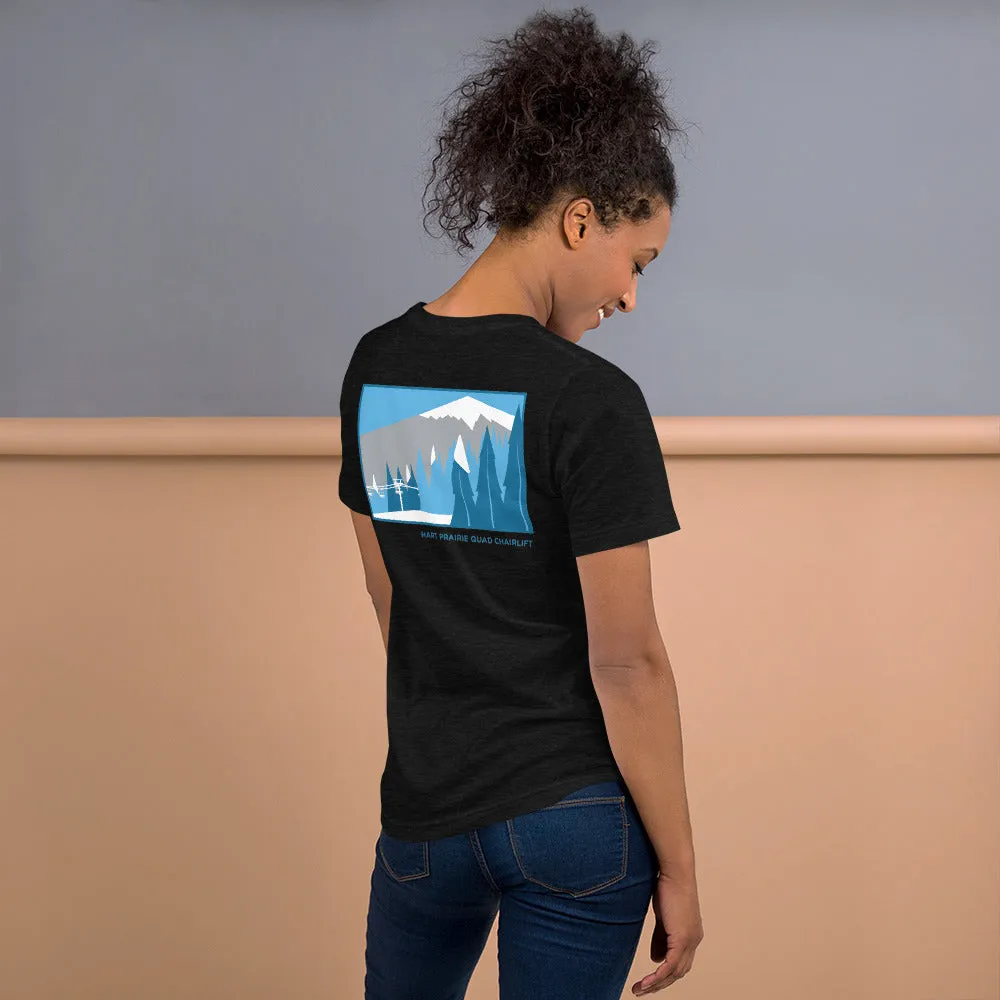 Hart Prairie Quad Chairlift Ladie's Short Sleeve Shirt