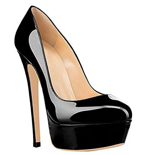 Jacqueline  Runde Zehen Pumps mit hohem Absatz