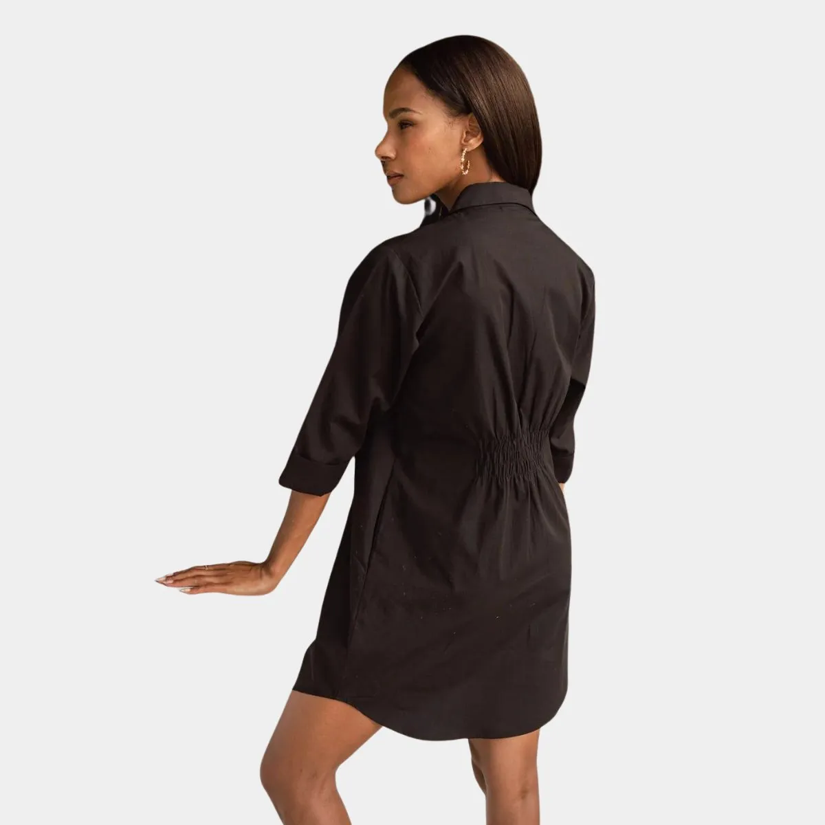 Ladies Poplin Shirt Dress