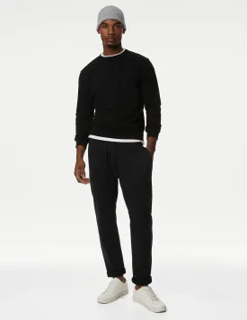 Marks & Spencer Straight Fit Drawstring Joggers in Rich Cotton