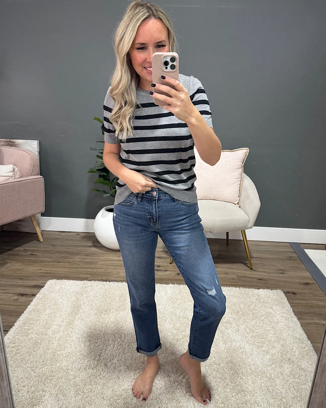NEW! KanCan Gotta Have Roll Hem Slim Boyfriend Jeans