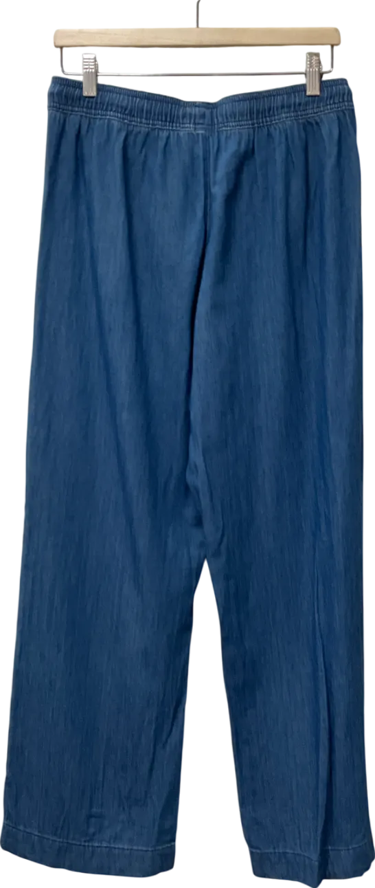 New Look Blue Denim Wide Leg Trousers UK 12