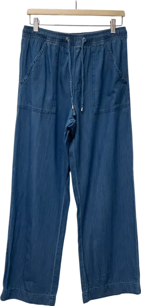 New Look Blue Denim Wide Leg Trousers UK 12