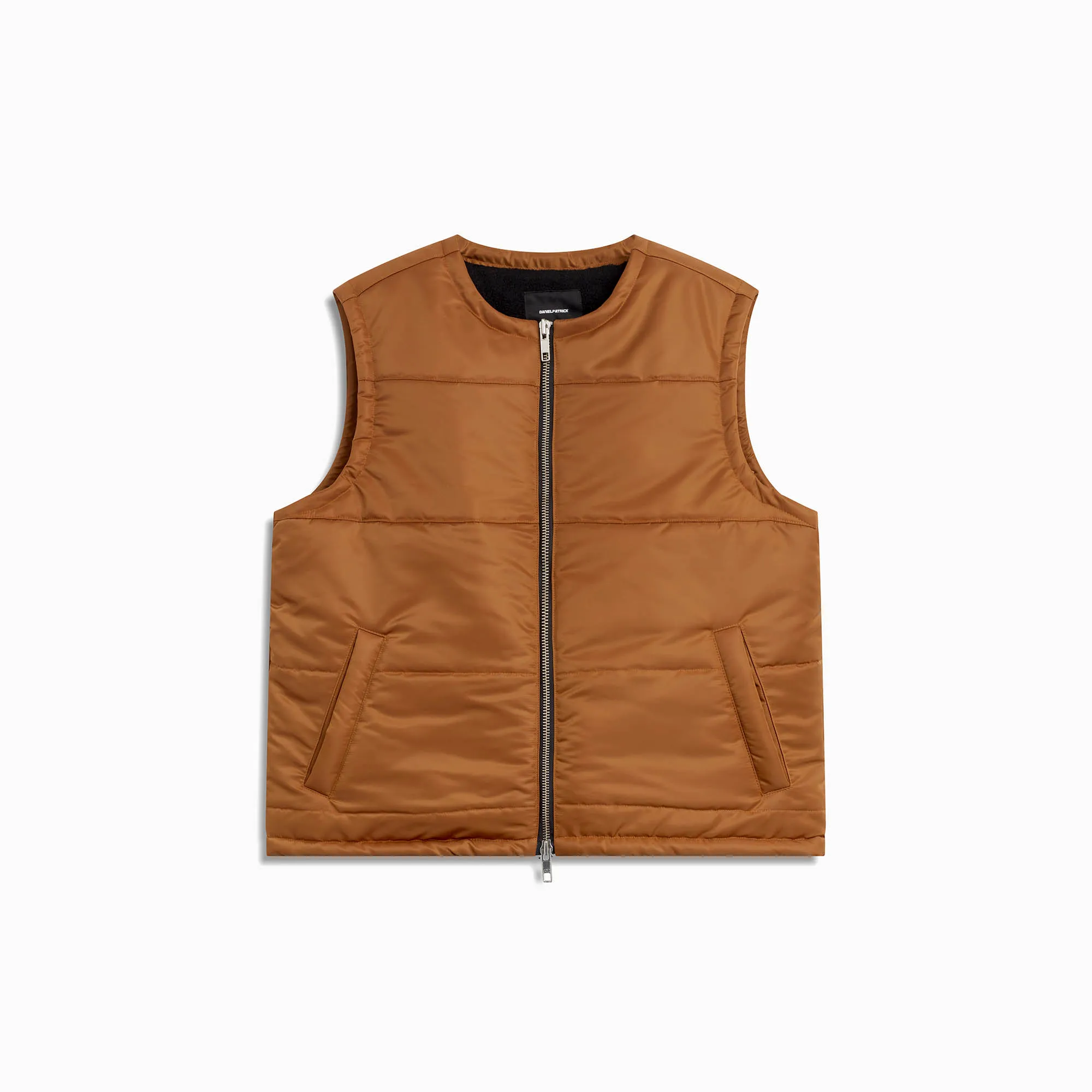 puffer vest / cognac