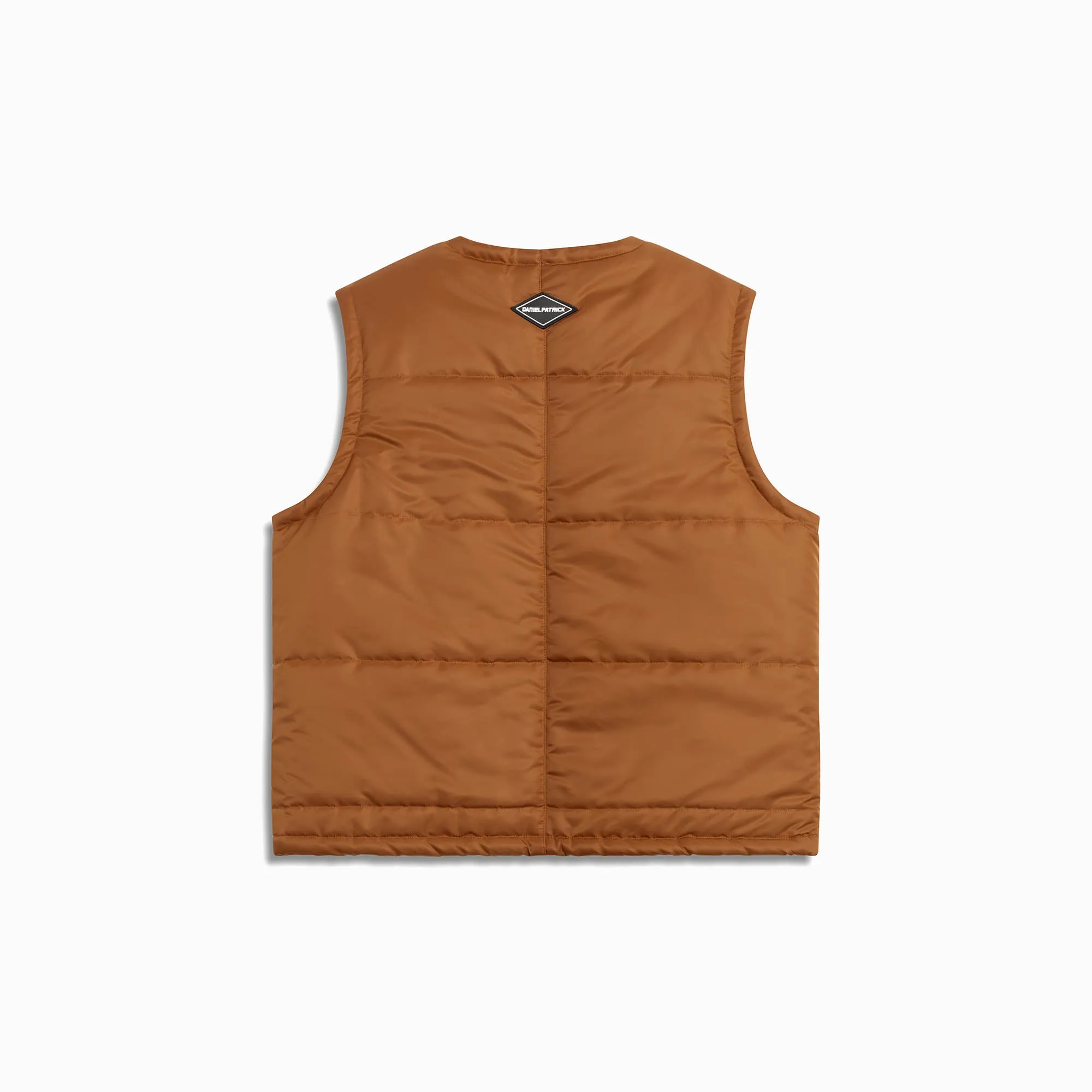 puffer vest / cognac
