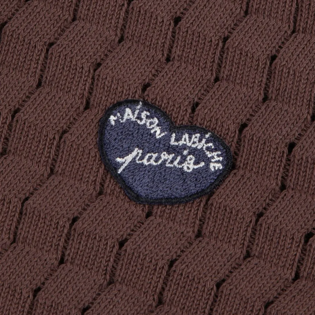 "Patch Coeur ML" Rouche Long-Sleeved Polo Shirt (Arabica)