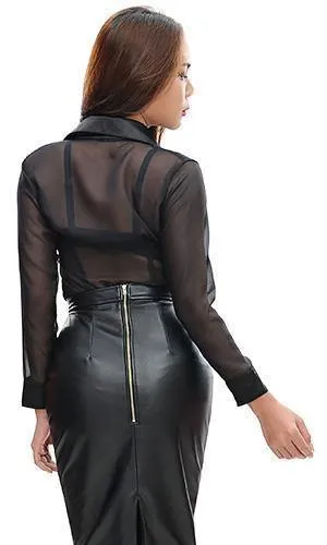 Sheer Sexy Chiffon Blouse