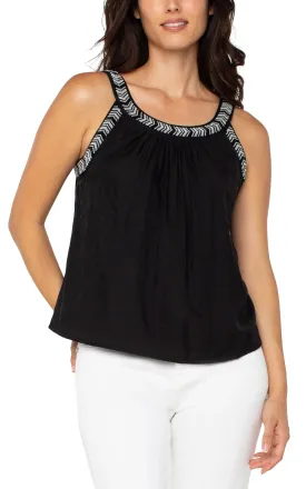 Sleeveless Tank with Beading