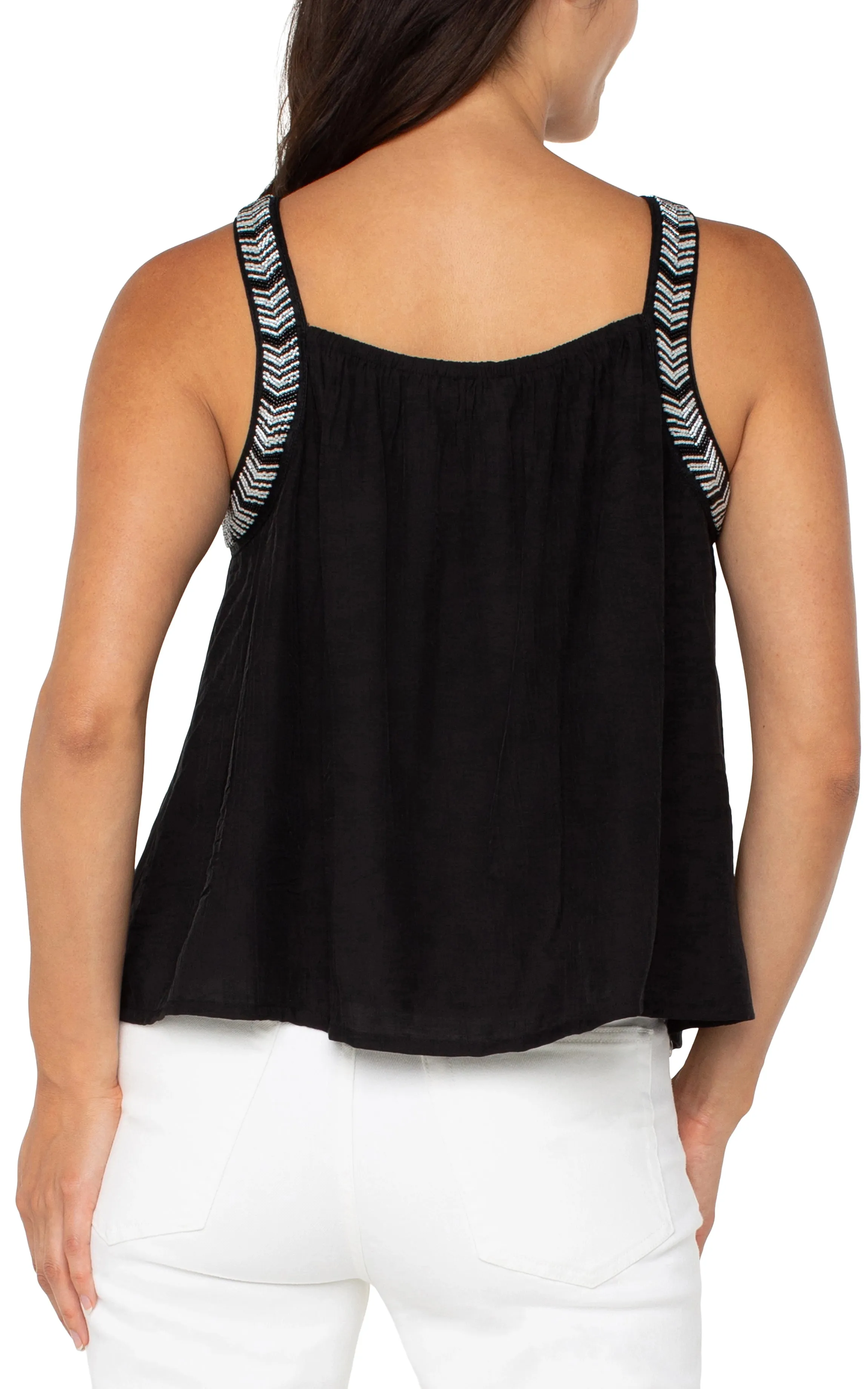 Sleeveless Tank with Beading